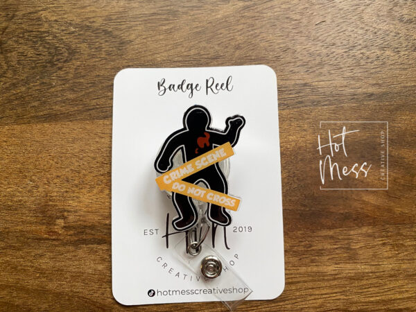 il_fullxfull.3878822046_5fm2 CSI Badge Reel, crime scene ID Holder, Retractable Badge Reel, Interchangeable Badge Holder, Forensics Pin