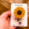 Yellow Sunflower Badge Reel,  Retractable Badge Reel, Interchangeable Badge Reel, Summer ID Holder