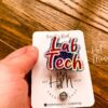 Lab Tech Badge Reel, Funny Badge Reel, Retractable Badge Reel, Interchangeable Badge Reel, Lab tech gift