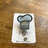 Chef Hat Badge Reel, Chef Hat ID Holder, Retractable Acrylic Badge Reel, Restaurant Badge holder, Caterer badge reel