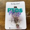 Mint Peds Nurse Badge Reel, Nurse Badge Reel,  RN ID Holder, Retractable Acrylic Badge Reel, pediatric badge reel