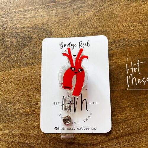 il_fullxfull.3891938312_ao6r Cardiologist Badge Reel, aorta badge reel, Heart badge reel, Nurse Badge Reel, Retractable ID Holder, Interchangeable, Glitter Badge Reel