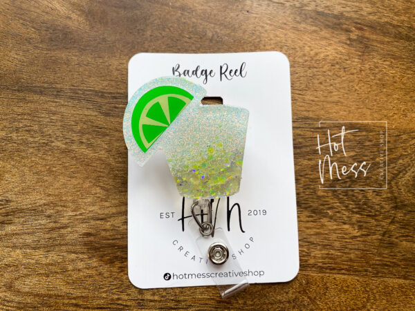 Margarita Badge Reels, Tequila Shot ID Holder, Bartender Badge Reel, Hot girl Summer badge reel
