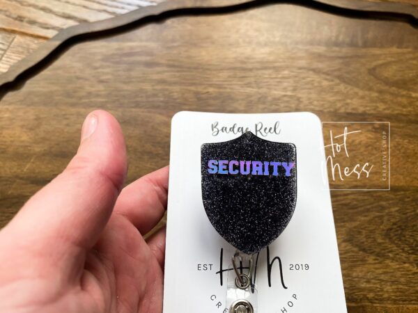 Security Badge Reel, RN ID Holder, Retractable Acrylic Badge Reel, Security Lapel Badge Reel