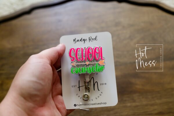 School Counselor Badge Reel, Counselor gift, school psychologist pin, Counselor lanyard, counselor gift