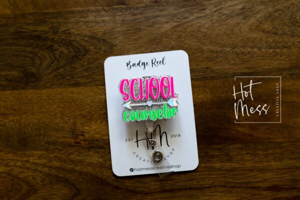 School Counselor Badge Reel, Counselor gift, school psychologist pin, Counselor lanyard, counselor gift