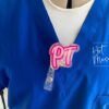 Physical Therapy Badge Reel, Glitter Badge Reel, RN ID Holder, Retractable Acrylic Badge Reel, PT Gift