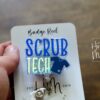 Scrub Tech Glitter Badge Reel, badge ID, Retractable ID, Lanyard Badge Holder, Nurse Gift, surgical tech, glitter badge reel