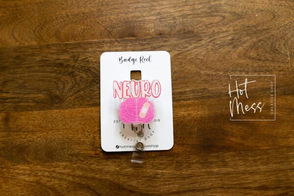 Neurology Badge Reel, Cute badge reel, Nurse ID Holder, brain badge reel, Doctor Badge Reel