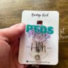 Mint Peds Nurse Badge Reel, Nurse Badge Reel,  RN ID Holder, Retractable Acrylic Badge Reel, pediatric badge reel