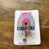 Child Life Badge Reel, Boho Rainbow, Retractable ID Holder, Interchangeable Badge Reel, ccls badge reel, child life badge