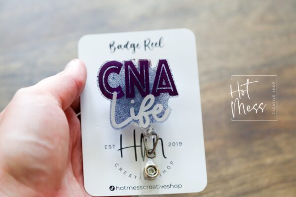 CNA Life Badge Reel, Certified Nursing Assistant Retractable ID, CNA Gift, Medical Badge reel, Nurse Accessory