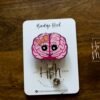 Pink Brain with Face and Pink Bow Funny Badge Reel, Neurology badge ID, Retractable ID, Lanyard Badge Holder, Nurse Gift, MD1