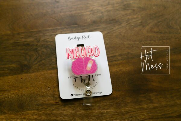 Neurology Badge Reel, Cute badge reel, Nurse ID Holder, brain badge reel, Doctor Badge Reel