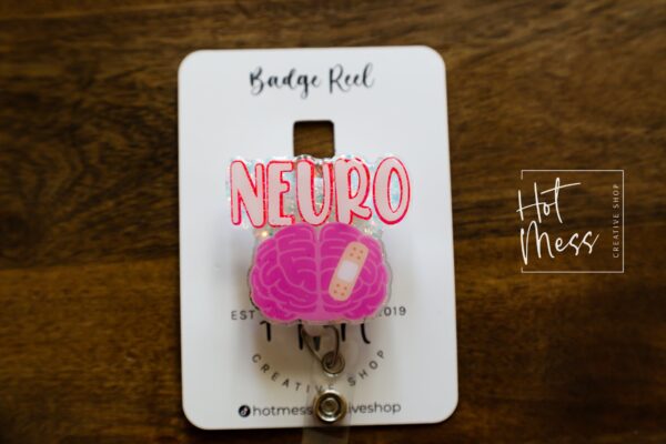 Neurology Badge Reel, Cute badge reel, Nurse ID Holder, brain badge reel, Doctor Badge Reel