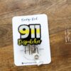 911 Dispatcher Badge Reel, Funny Badge Reel, Retractable Badge Reel, Interchangeable Badge Reel