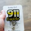 911 Dispatcher Badge Reel, Funny Badge Reel, Retractable Badge Reel, Interchangeable Badge Reel
