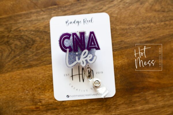 CNA Life Badge Reel, Certified Nursing Assistant Retractable ID, CNA Gift, Medical Badge reel, Nurse Accessory