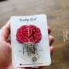 Brain Aneurysm Awareness Badge Reel, Neurology badge ID, burgundy ribbon, Retractable ID, Lanyard Badge Holder