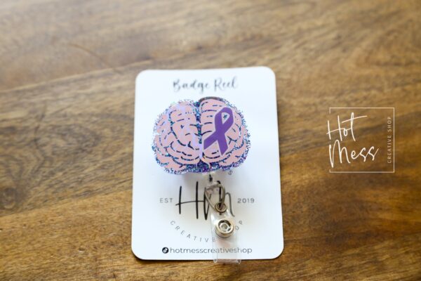 Epilepsy Awareness Badge Reel, Neurology badge ID, Retractable ID, Lanyard Badge Holder Badge Reel, epilepsy warrior pin