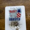 4th of July USA Badge Reel, Sweet Land of Liberty, Retractable Badge Reel, Teacher ID Holder, Nurse Badge Reel