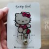 Summer Kitty Badge Reel, Summer ID holder, Retractable Badge Reel, Teacher ID Holder, Nurse Badge Reel