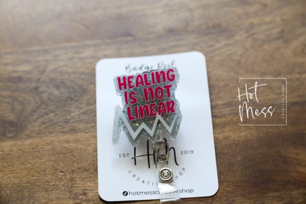 il_fullxfull.4011925439_oxbq Healing is Not Badge Reel, RN ID Holder, Retractable Acrylic Badge Reel, Paramedic gift, Office Worker