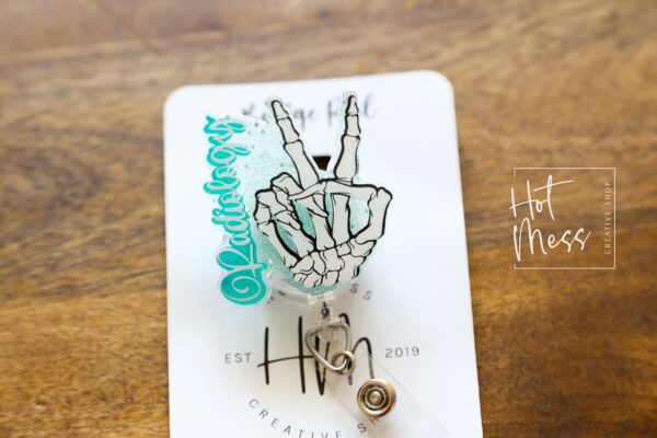 il_fullxfull.4013312038_6q79 Radiology Funny Bones Badge Reel, Rad Life ID Holder, Retractable ID Holder