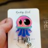 Jellyfish Badge Reel, RN ID Holder, Retractable Acrylic Badge Reel, Interchangeable Badge Reel