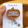Pumpkin Spice and Reproductive Rights Badge Reel, Autumn Badge Reel, Human Rights ID Holder