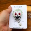 Cute Beetle Guy Badge Reel, Halloween Badge Reel,  Halloween ID Holder, Interchangeable badge reel