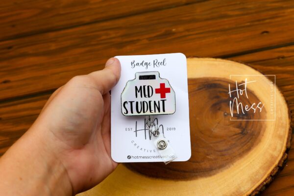Med Student Badge Reel, Doctor ID Holder, Retractable Acrylic Badge Reel, Medical Student Gift