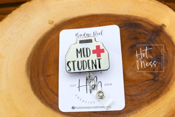 Med Student Badge Reel, Doctor ID Holder, Retractable Acrylic Badge Reel, Medical Student Gift