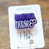 Blue Corrections Nurse Badge Reel, correctional nurse ID Holder, Retractable Acrylic Badge Reel, corrections badge