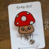 Mushroom Badge Reel, Waitress Badge Reel, Retractable ID Holder, Interchangeable Lanyard, Food Badge Reels, kawaii badge reel