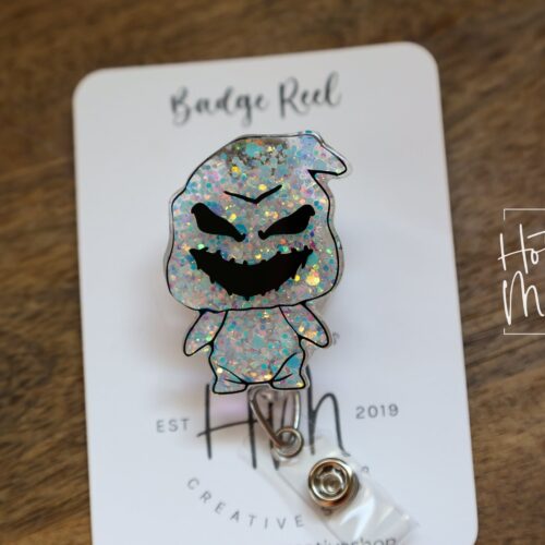 Boogie Guy Badge Reel, Halloween Badge Reel, Halloween ID Holder, Interchangeable badge reel