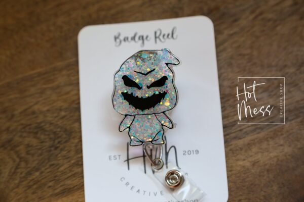 Boogie Guy Badge Reel, Halloween Badge Reel, Halloween ID Holder, Interchangeable badge reel