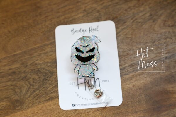 Boogie Guy Badge Reel, Halloween Badge Reel, Halloween ID Holder, Interchangeable badge reel