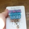 Bilingual Teacher Badge Reel, ELL/ESOL Teacher id Holder, Daycare ID Holder, Interchangeable Badge Reel, Teacher Gift