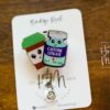 Caffeine Medicine Funny Badge Reel, RN ID Holder, Sarcasm Retractable Acrylic Badge Reel, Pharmacy Badge Reel