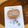 Pumpkin Spice and Reproductive Rights Badge Reel, Autumn Badge Reel, Human Rights ID Holder