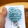 il_fullxfull.4143686579_czp0 Salty like Hypertonic Saline Funny Badge Reel, RN ID Holder, Retractable Acrylic Badge Reel, Nurse Gift, Night Shift