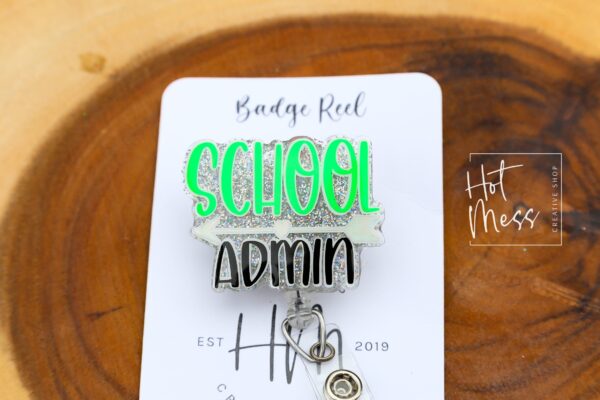 il_fullxfull.4143723179_3iyu School Admin Badge Reel, Back to school ID Holder, Interchangeable Badge Reel, School administrator