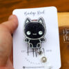 Cute Bat Badge Reel, Halloween Badge Reel,  Halloween ID Holder, Interchangeable badge reel