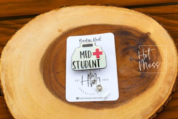 Med Student Badge Reel, Doctor ID Holder, Retractable Acrylic Badge Reel, Medical Student Gift