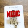 Medic Funny Red Badge Reel, Big Red Letters, Retractable Badge Reel, Interchangeable Badge Reel, medic badge reel, badge holder