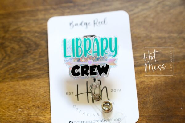 Library Funny Badge Reel, Librarian Badge Reel, Retractable Badge Reel, Interchangeable Badge Reel, Teacher Badge Reel