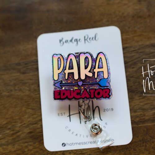 il_fullxfull.4157502277_3ixp Para Educator Badge Reel, ID Holder, Interchangeable Badge Reel, paraprofessional lanyard