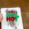 Santa's Favorite Ho Badge Reel, Christmas Badge Reel, Nurse Badge Reel, Retractable ID Holder, Interchangeable, Glitter Badge Reel