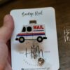 Mail Truck Badge Reel, Postal Worker gift, Retractable Badge Reel, Interchangeable Badge Holder